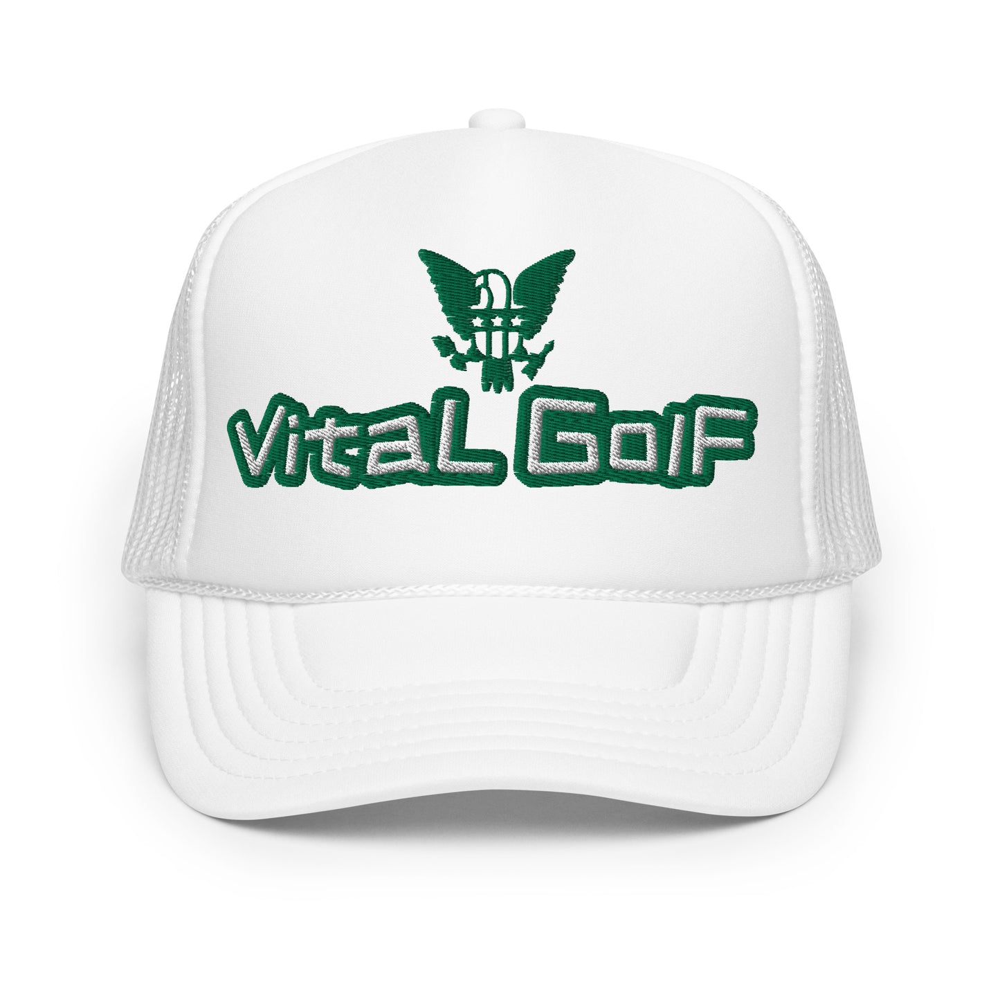 Kelly Green Vital Golf Foam Trucker Hat